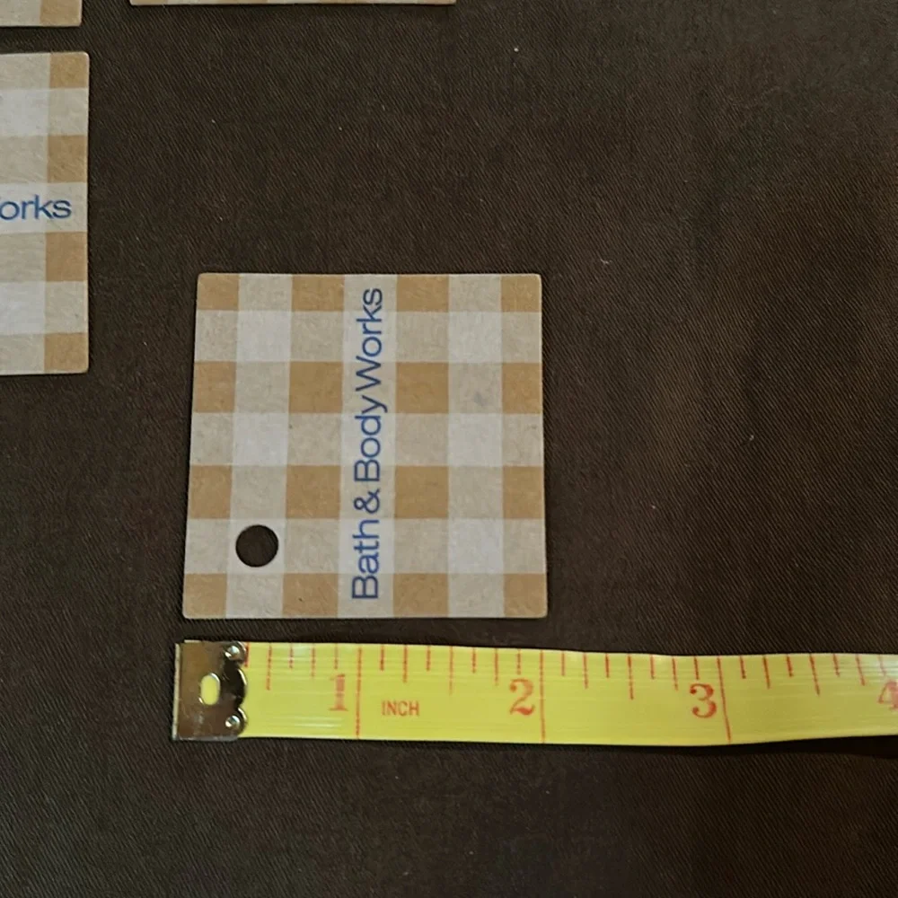 Bath & Body Works Small Cardboard Gingham Gift Tags